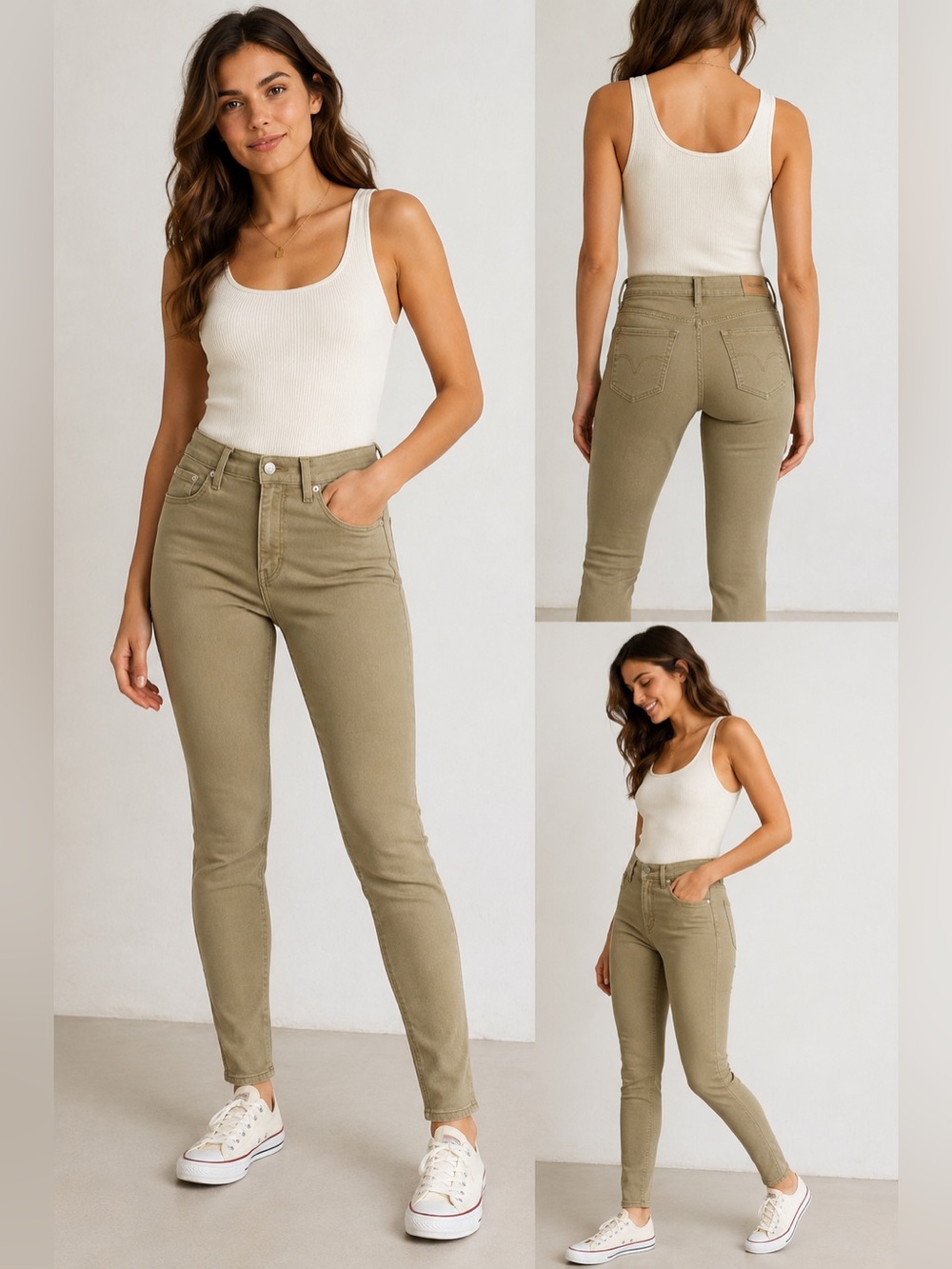 Levi’s 721 High Rise Skinny Jeans Safari Beige 30